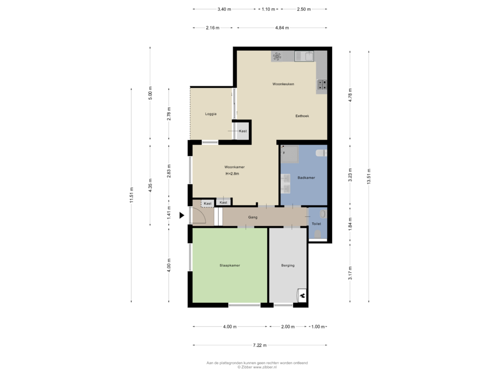 View floorplan of Begane Grond 1 of Broederenkerkplein 7