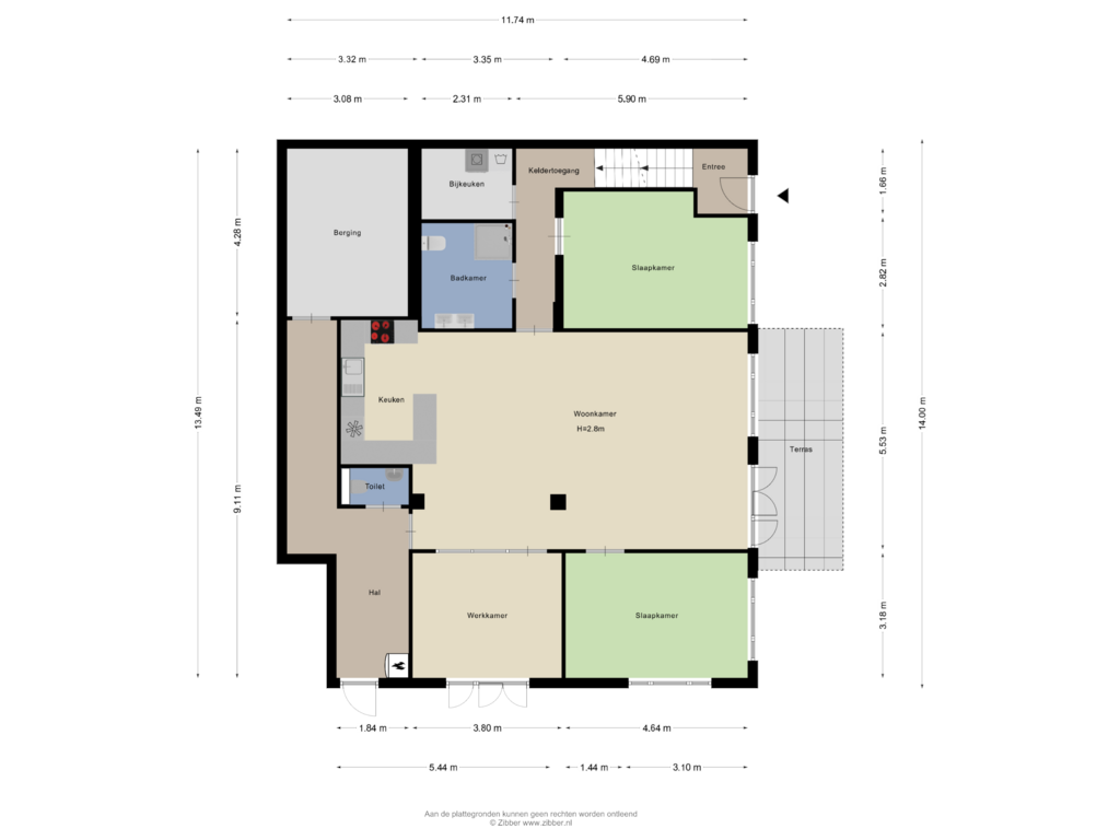 View floorplan of Begane Grond of Broederenkerkplein 1