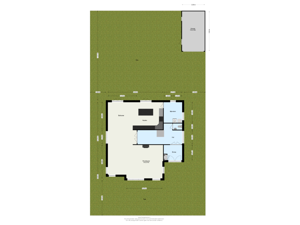 Bekijk plattegrond van Begane Grond tuin van Gravinnenlaan 4