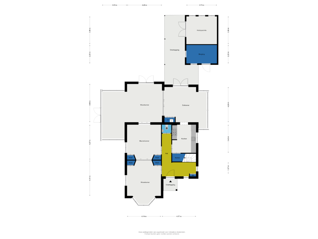 Bekijk plattegrond van Begane grond van Oude Binnenweg 15