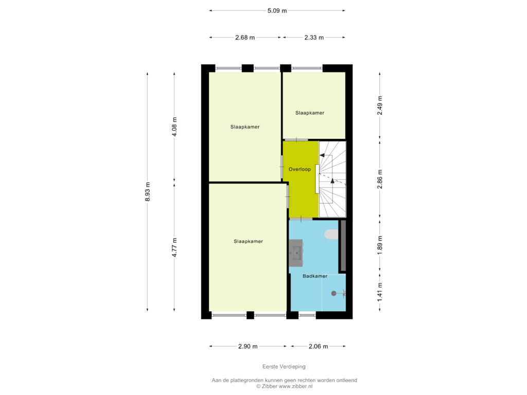 View floorplan of Eerste Verdieping of Kwietheuvel 82