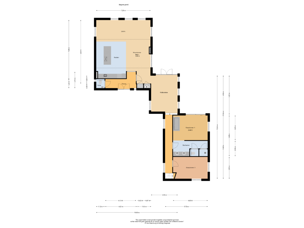 View floorplan of Begane grond of Drosteweg 34