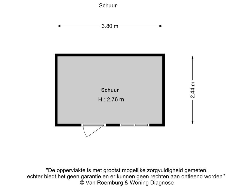 View floorplan of Schuur of Drosteweg 34