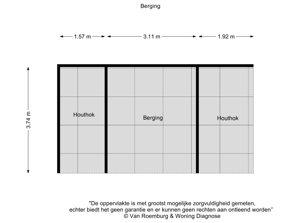 View floorplan of Berging 1 of Drosteweg 34