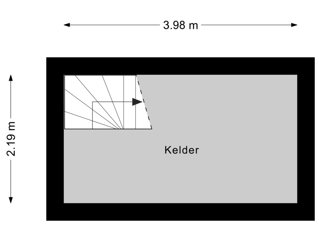 View floorplan of Kelder of Herenweg 196-A