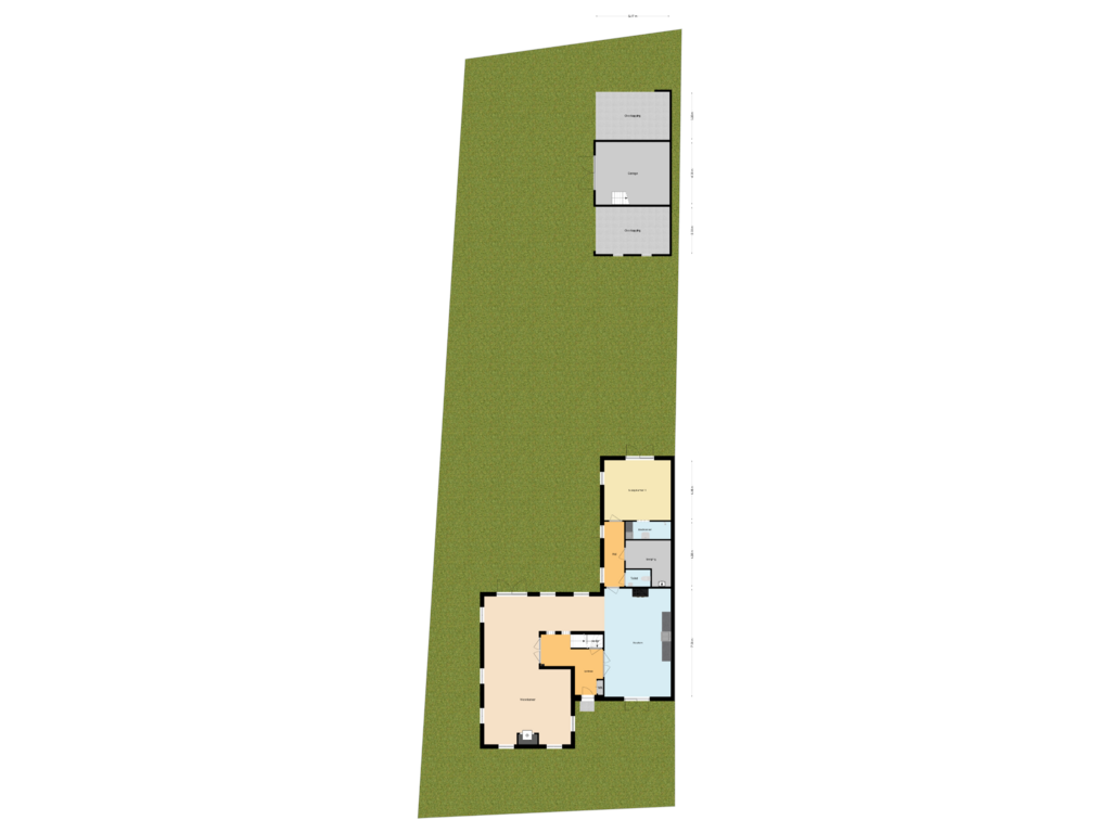 View floorplan of Begane grond met tuin of Herenweg 196-A