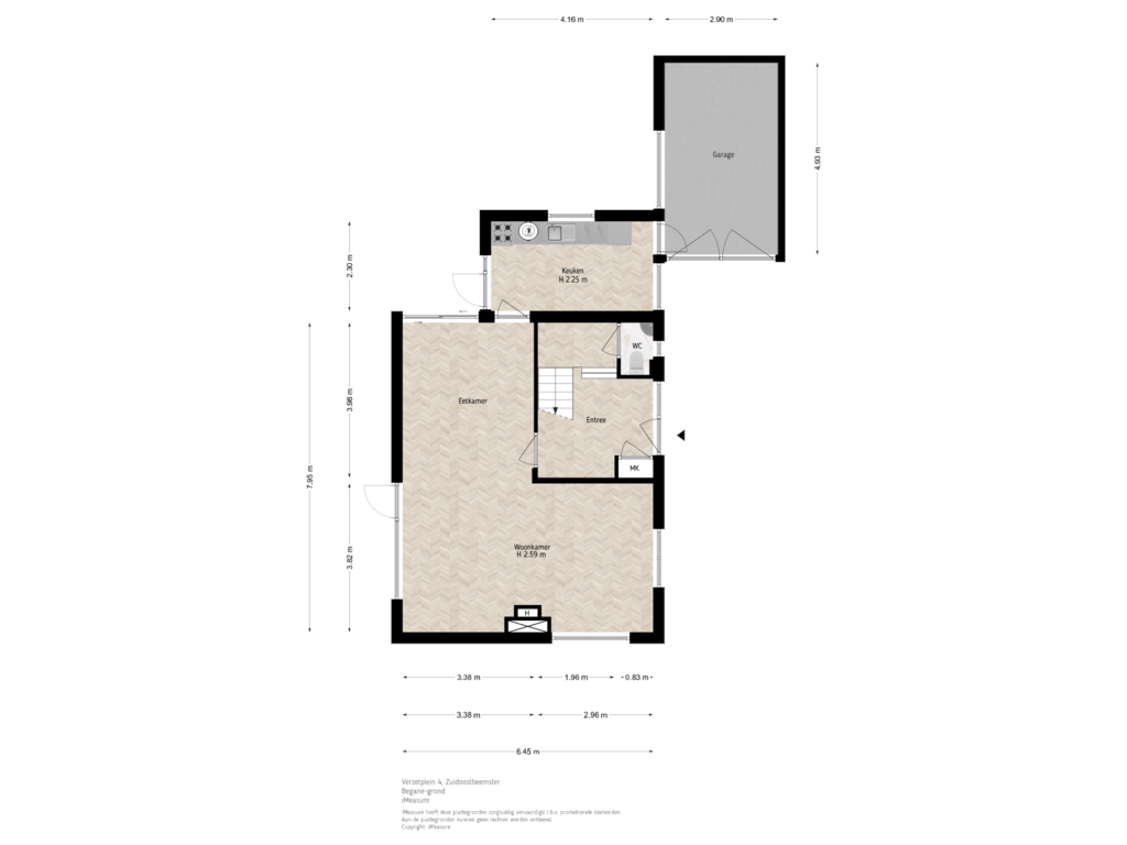 Bekijk plattegrond van Begane-grond van Verzetplein 4