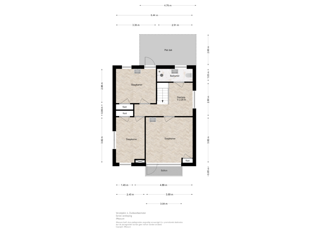 Bekijk plattegrond van 1e verdieping van Verzetplein 4