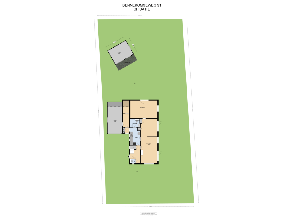 Bekijk plattegrond van Situatie van Bennekomseweg 91