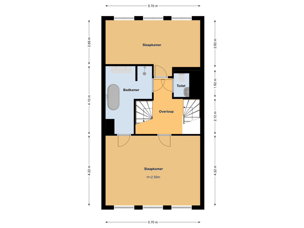 Bekijk plattegrond van Derde Verdieping van Boegspriet 28