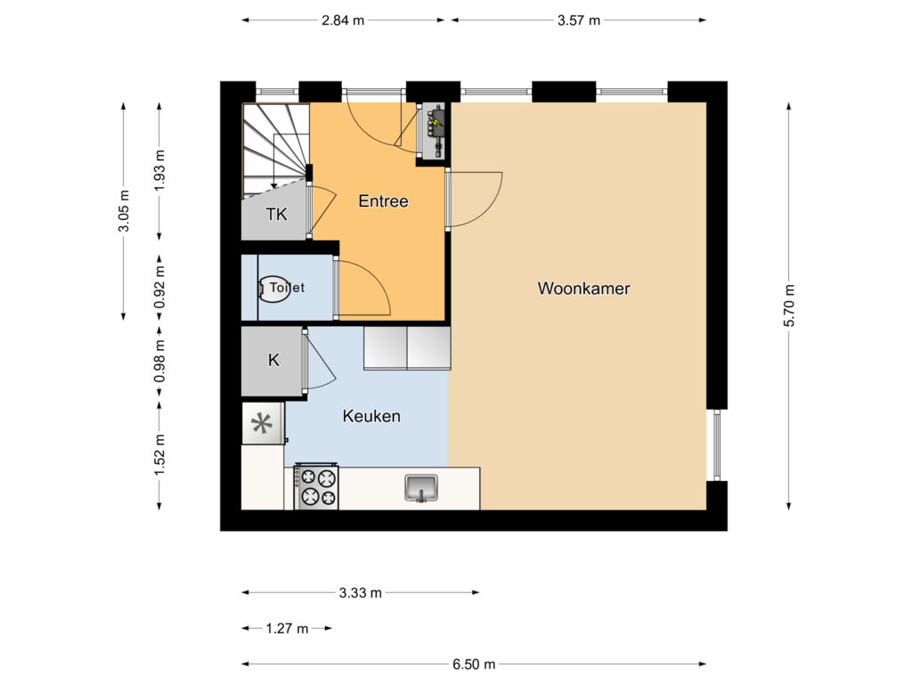 View floorplan of Begane grond of Doolhof 65