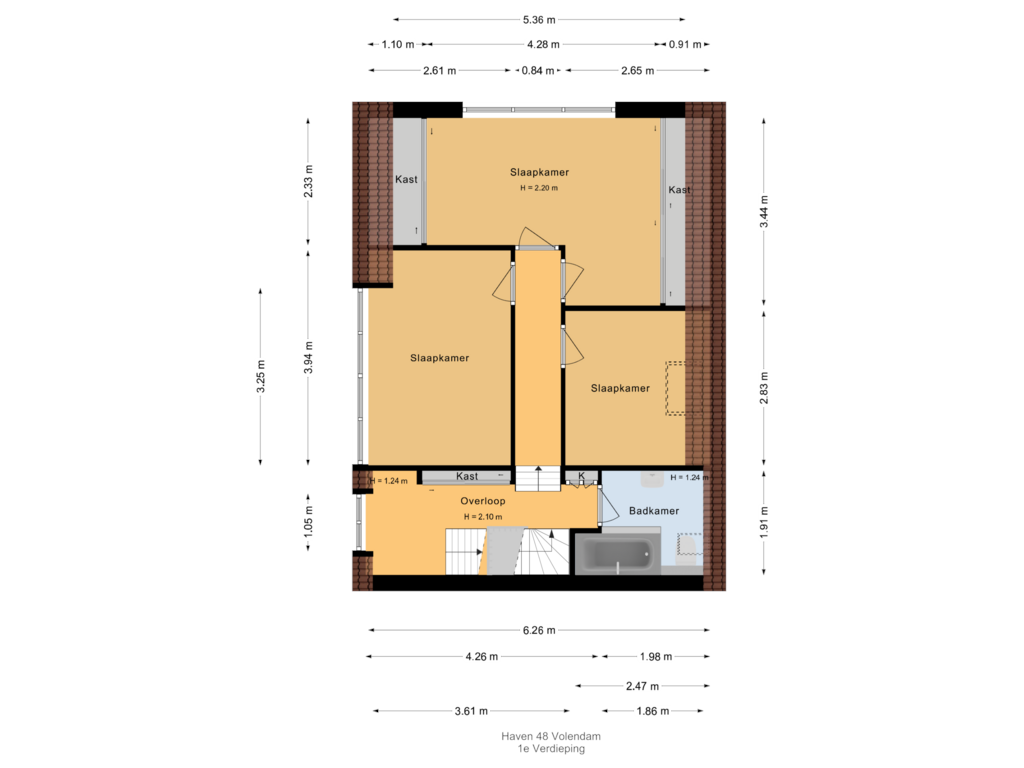 Bekijk plattegrond van 1e Verdieping van Haven 48