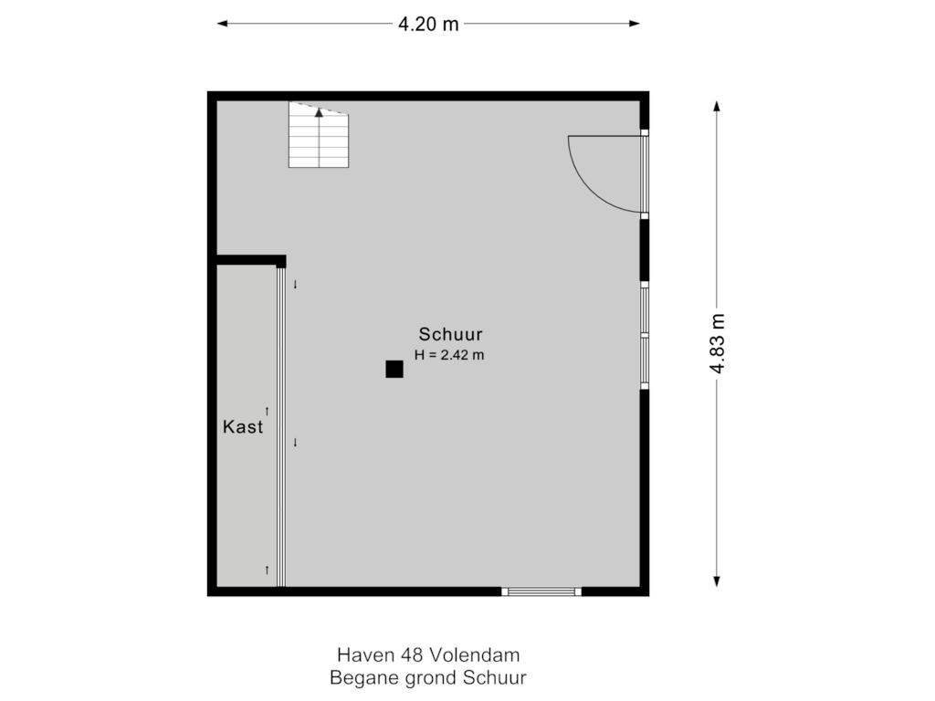 Bekijk plattegrond van Begane Grond Schuur van Haven 48