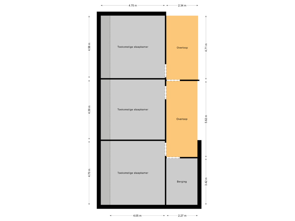 Bekijk plattegrond van Eerste verdieping (deel 2) van Hoofdweg 112