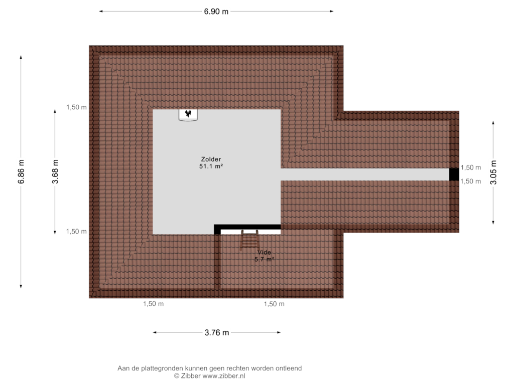 Bekijk plattegrond van Zolder van Wierde 31