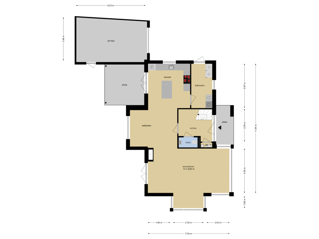 View floorplan of Begane Grond of Groenendaal 17