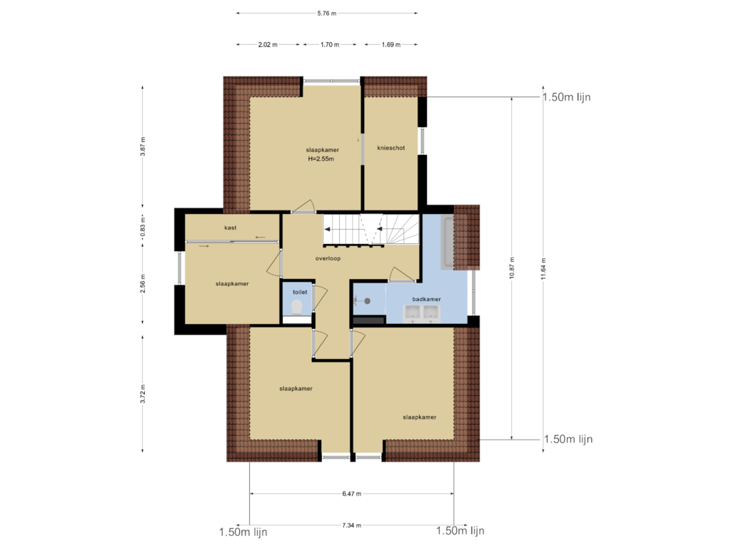 View floorplan of Eerste Verdieping of Groenendaal 17