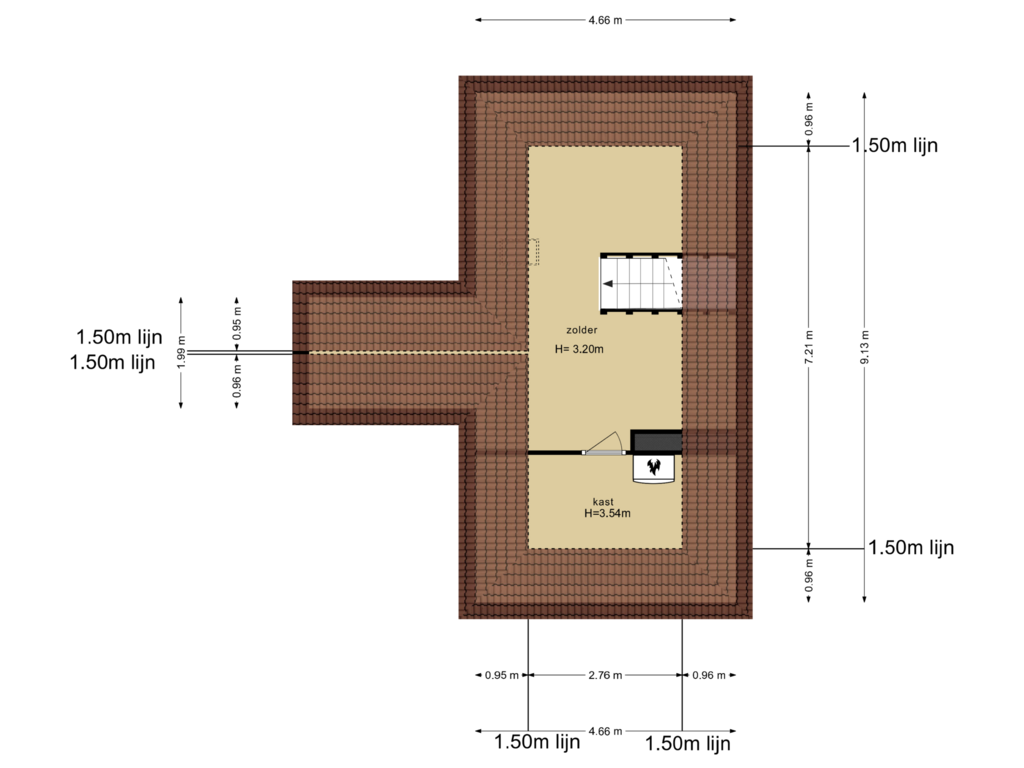 View floorplan of Tweede Verdieping of Groenendaal 17