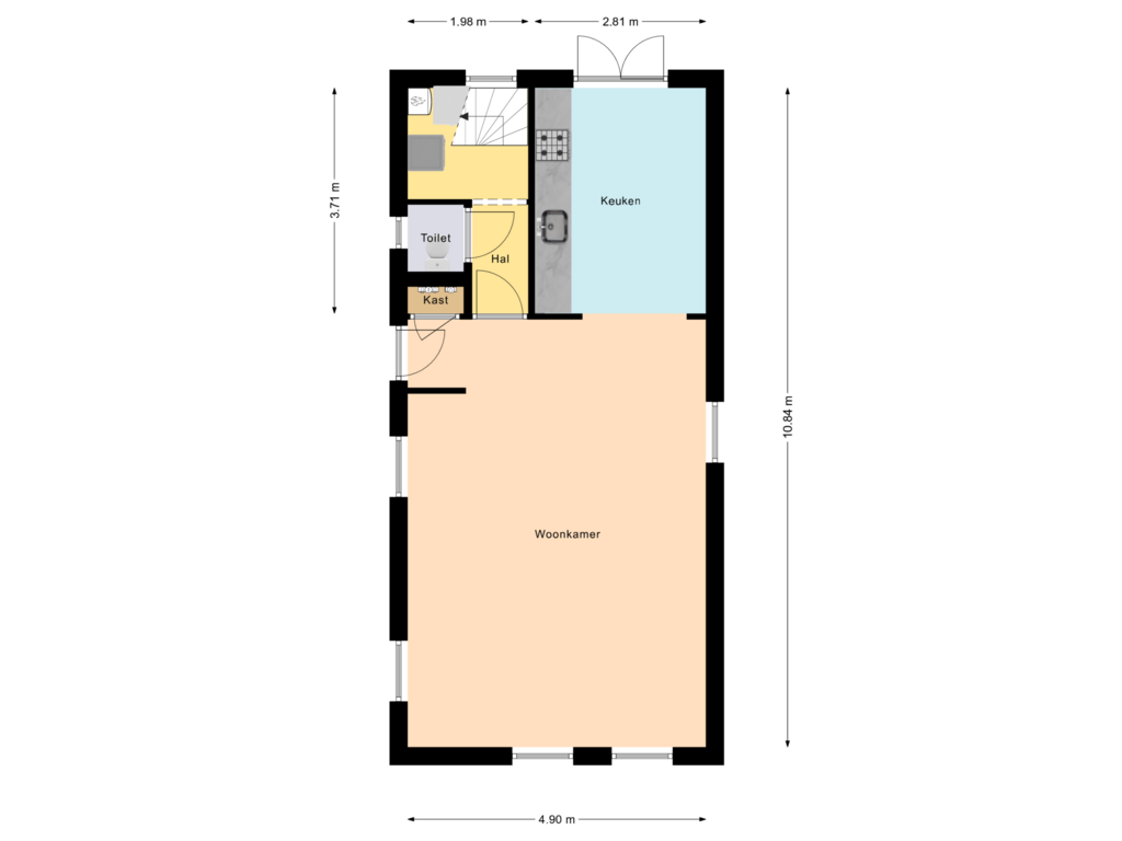 Bekijk plattegrond van Begane Grond van Bakkerspad 3