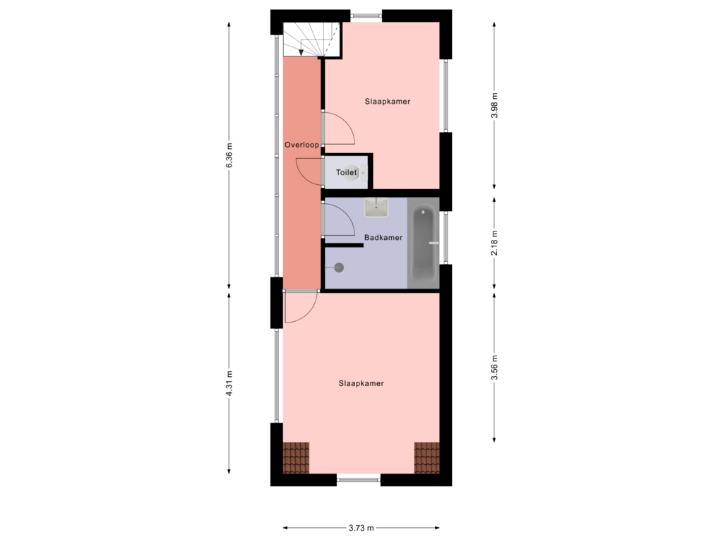 Bekijk plattegrond van 1e Verdieping van Bakkerspad 3