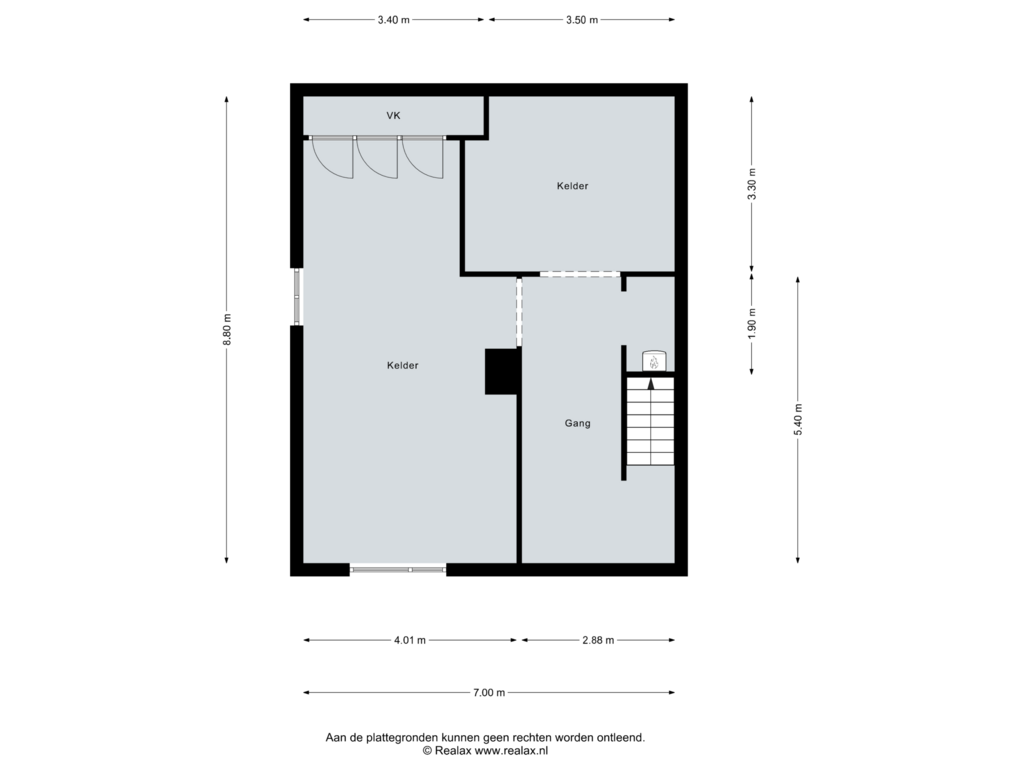 View floorplan of Kelder nr 20 of Urnenveldweg 20