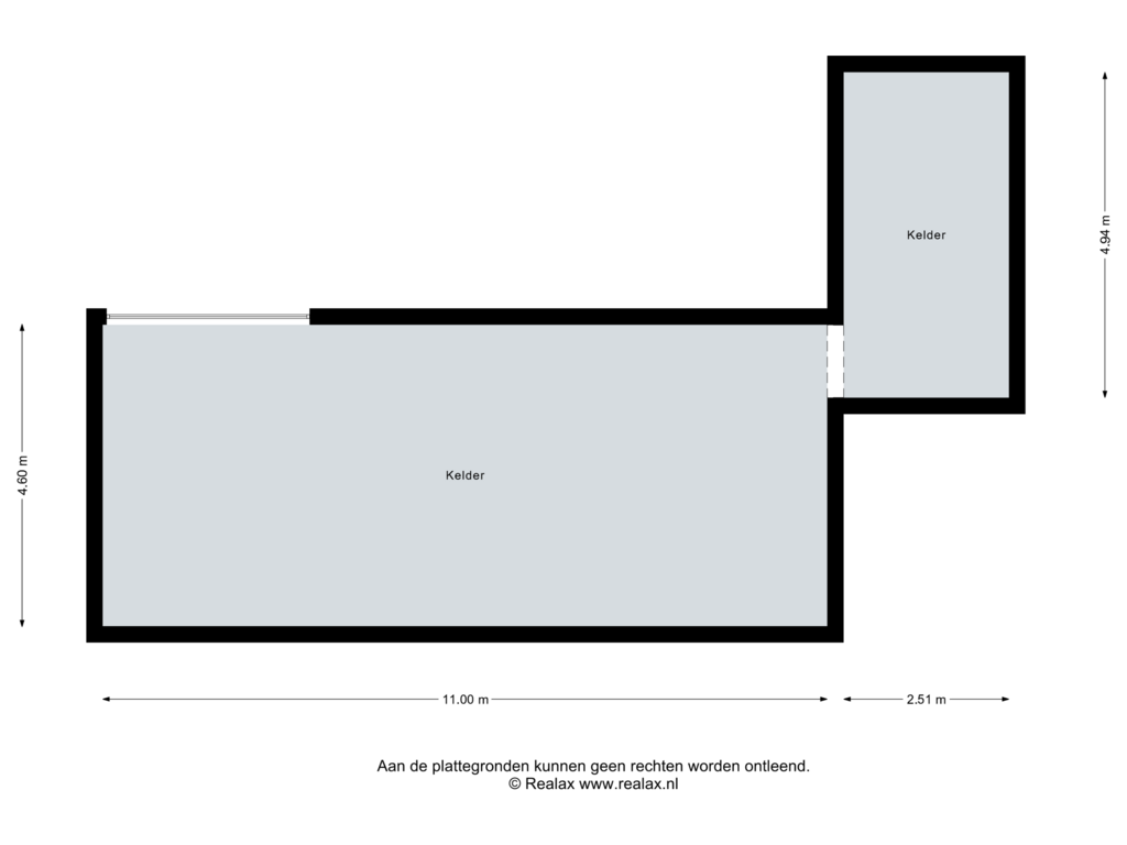 View floorplan of Kelder nr 20a of Urnenveldweg 20