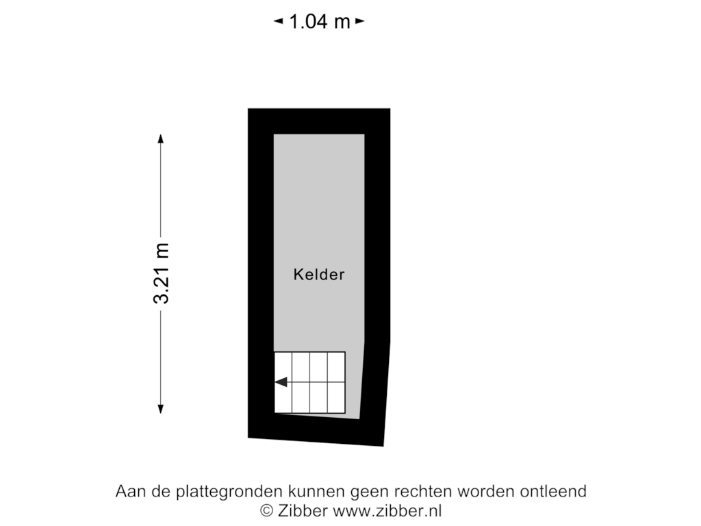 View floorplan of Kelder of Molenstraat 3