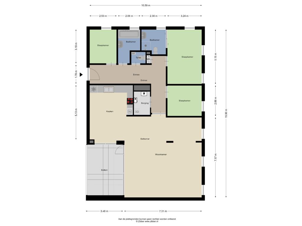 Bekijk plattegrond van Appartement van Hofvliet 37