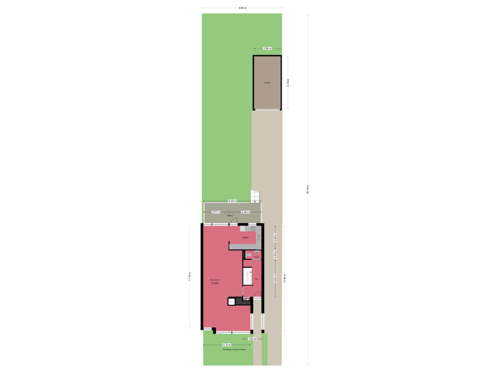 Bekijk plattegrond van Perceel van Lisserdijk 25