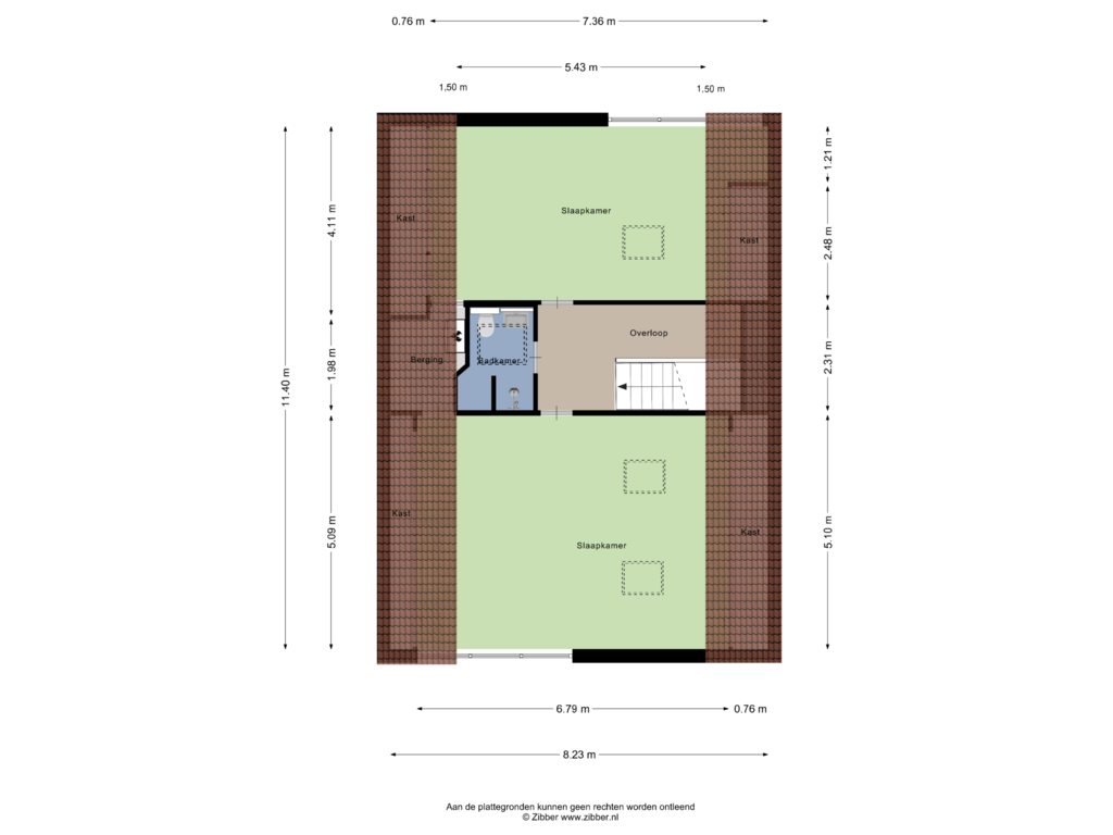 Bekijk plattegrond van Eerste Verdieping van Boschmansweg 15