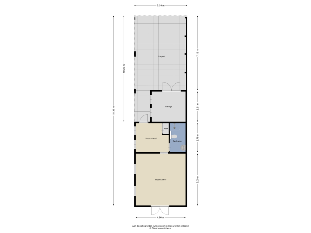 Bekijk plattegrond van Bijgebouw van Boschmansweg 15