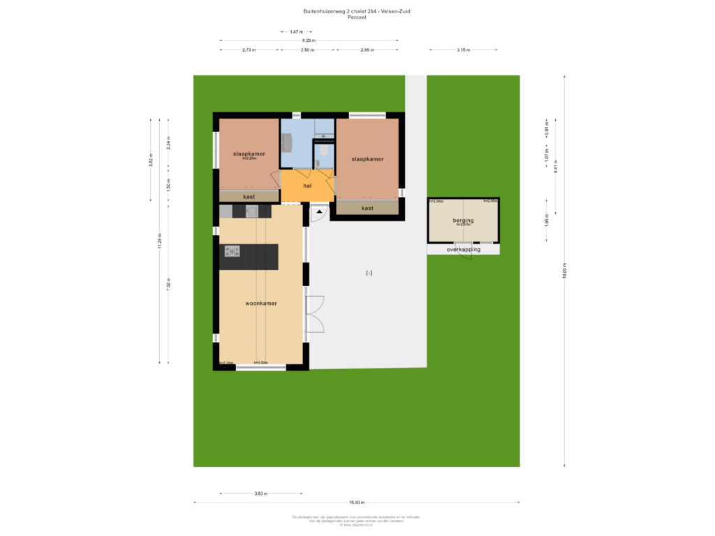 Bekijk plattegrond van PERCEEL van Droompark Buitenhuizen 264