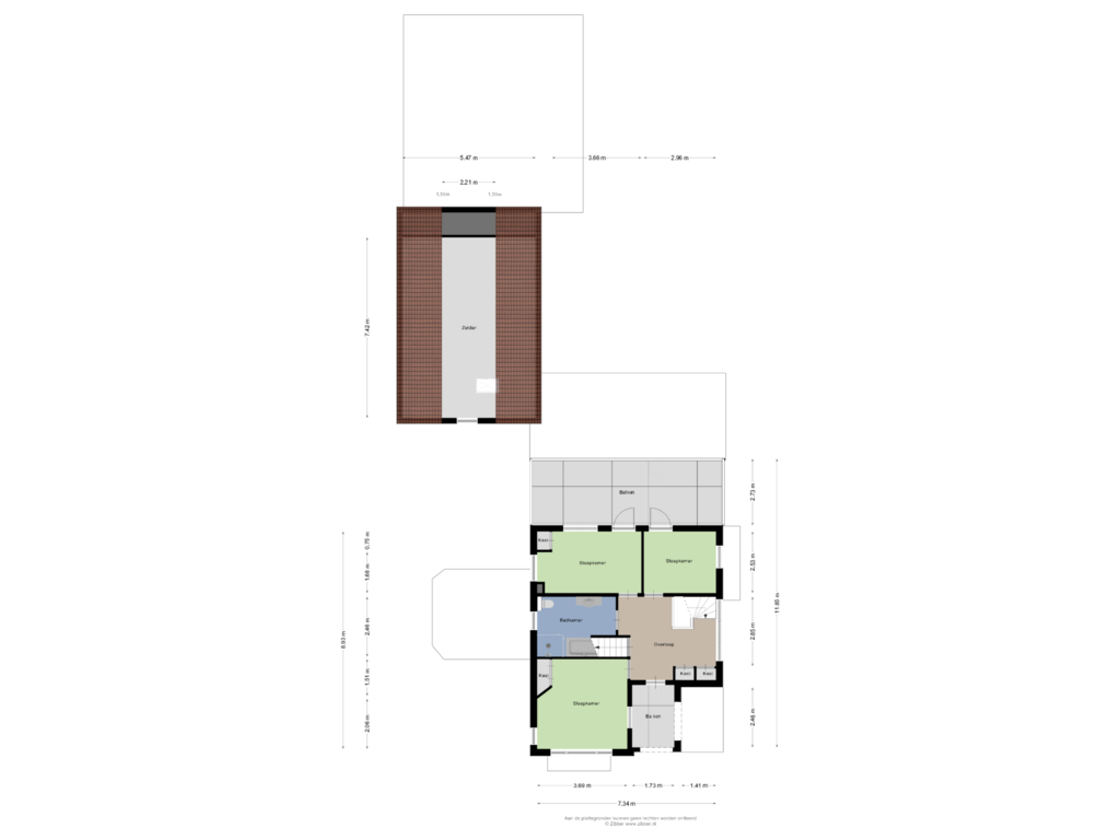 View floorplan of Eerste Verdieping of van Scheltingalaan 22