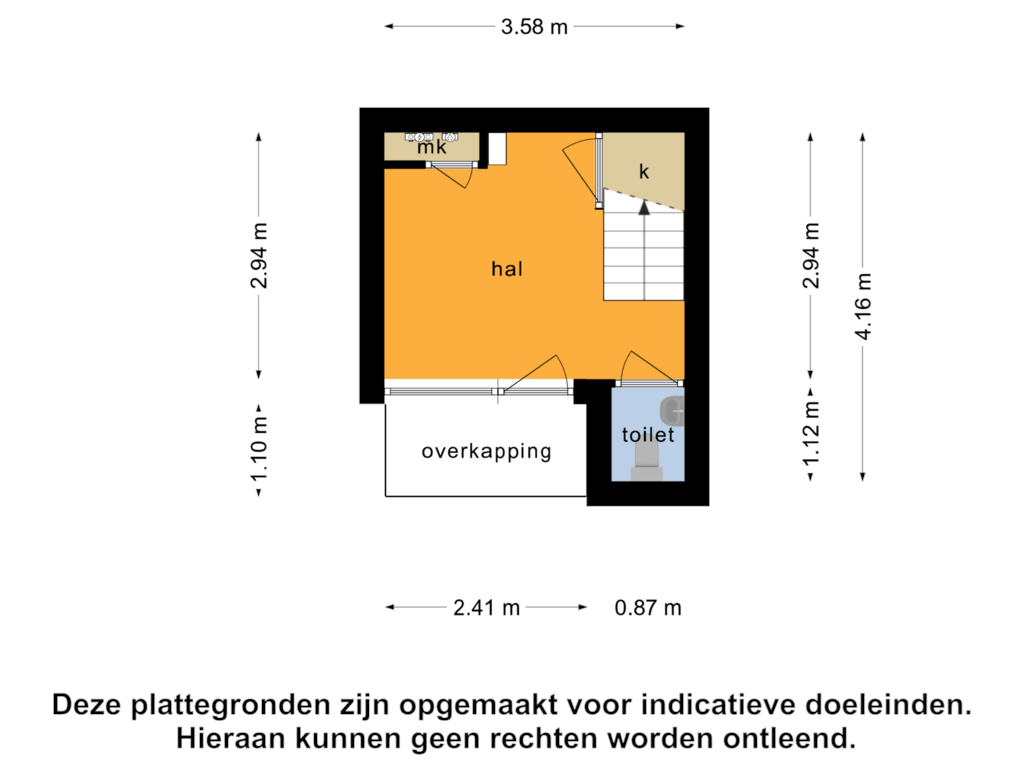 View floorplan of Begane grond of Raadhuisplein 25-A