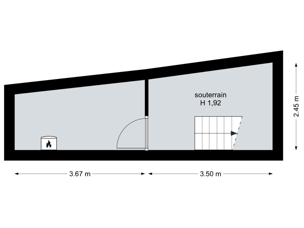 Bekijk plattegrond van Souterrain van Longinastraat 113