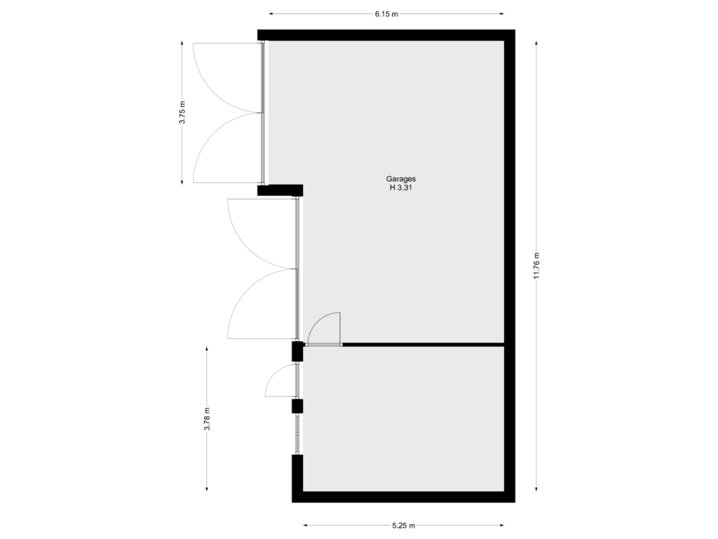 Bekijk plattegrond van Garages van Longinastraat 113