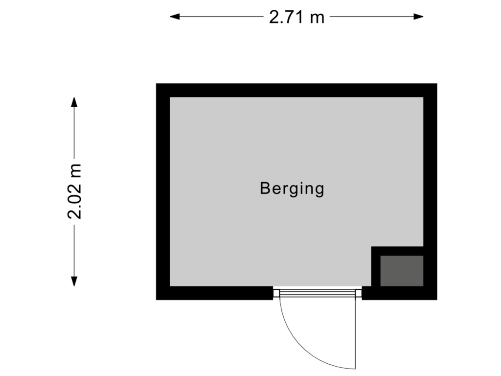 Bekijk plattegrond van Berging van Nassaulaan 2-A