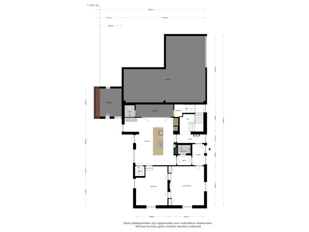 Bekijk plattegrond van Begane Grond van Koningin Emmaweg 30