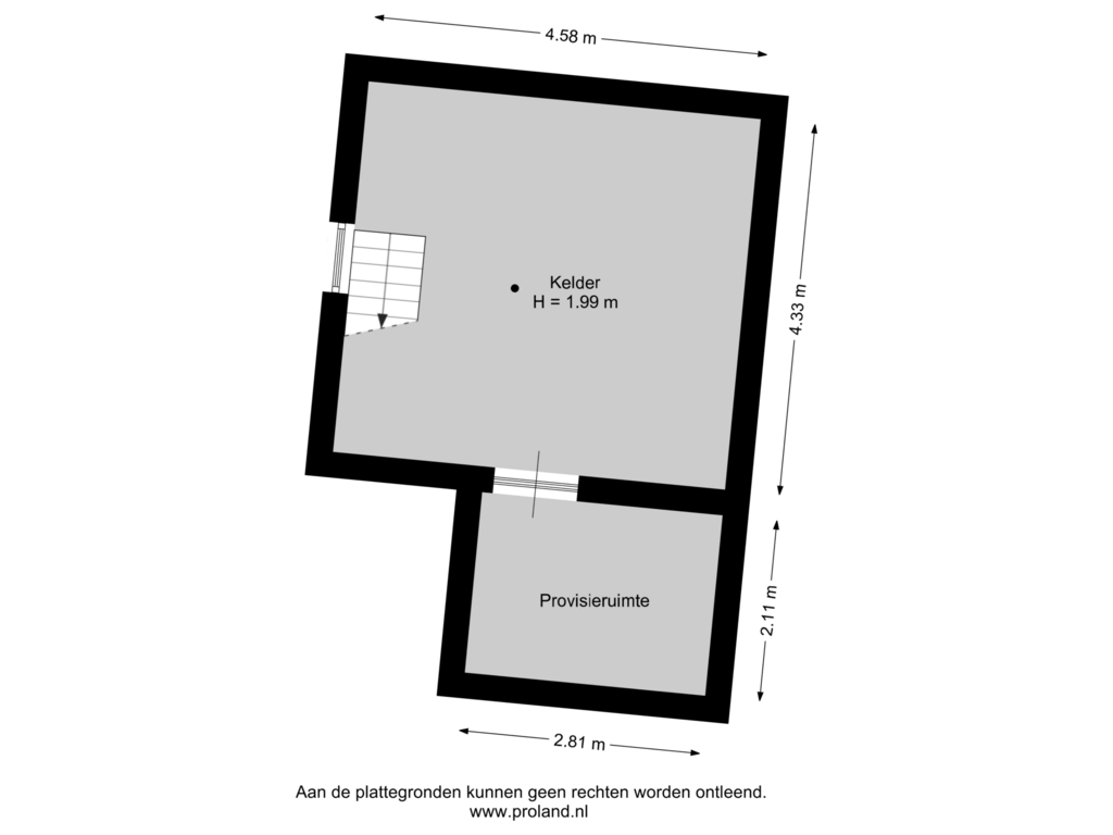 Bekijk plattegrond van Kelder van Bergweg 8-B