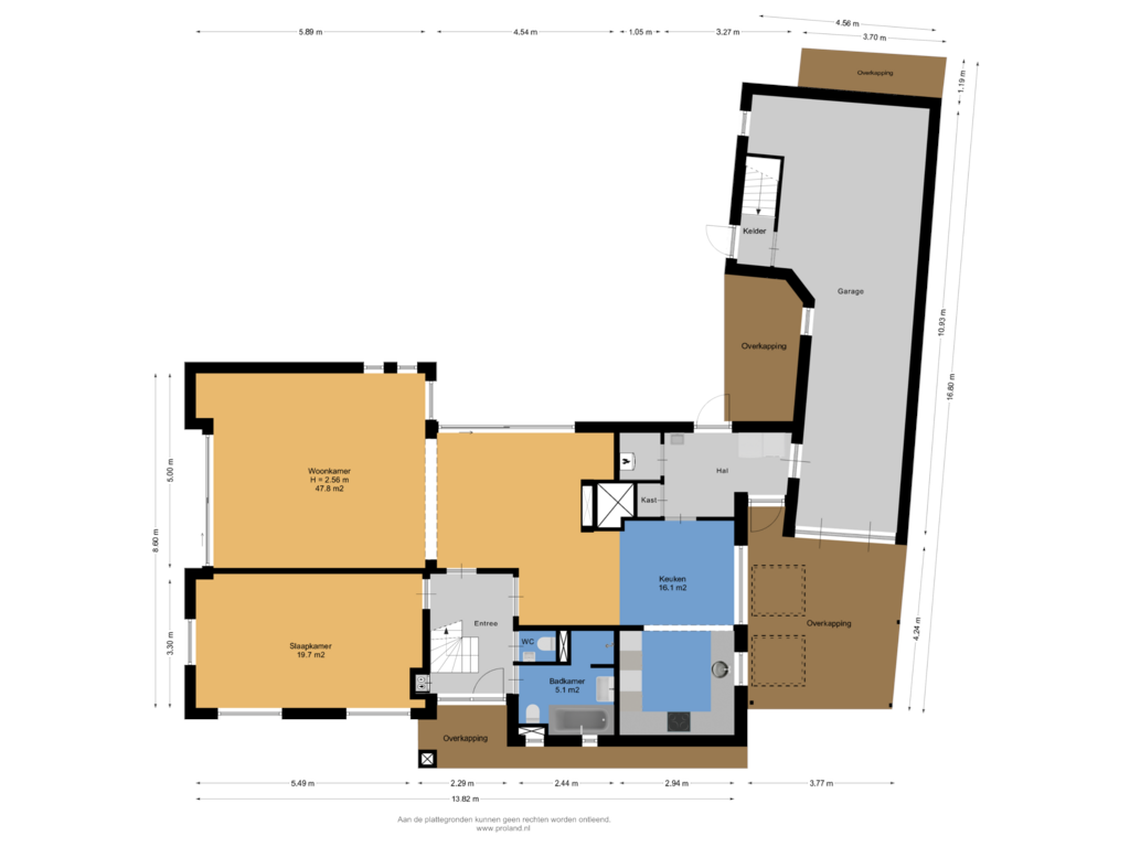 Bekijk plattegrond van Begane Grond van Bergweg 8-B