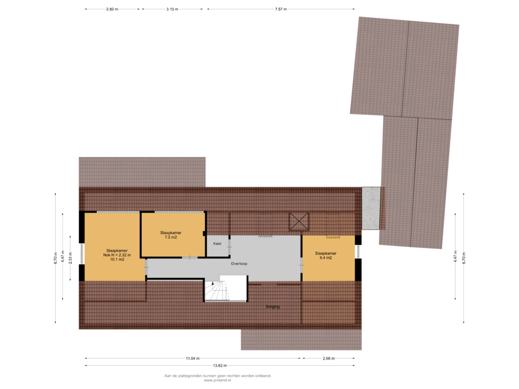 Bekijk plattegrond van 1e Verdieping van Bergweg 8-B