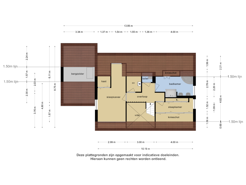 Bekijk plattegrond van 1e verdieping van Vlodropperweg 62