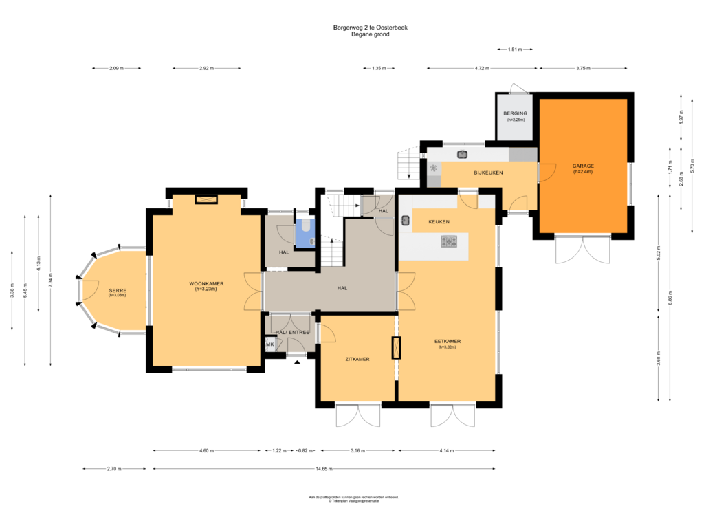 Bekijk plattegrond van Begane grond van Borgerweg 2