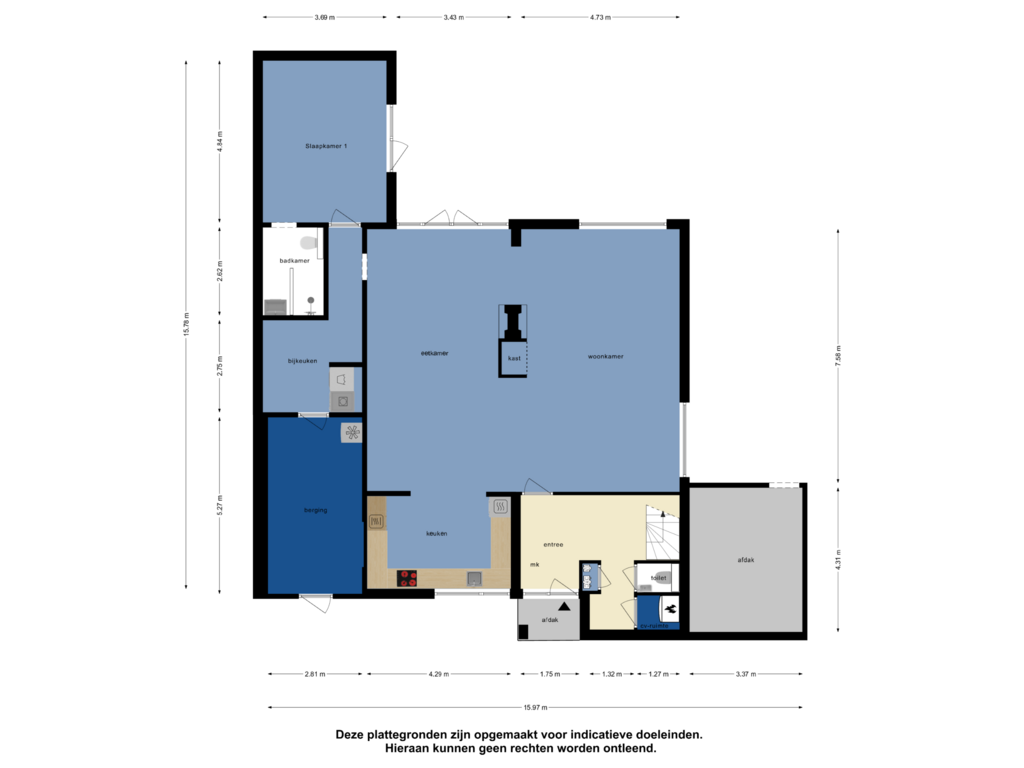 View floorplan of Begane Grond of Sweelinckstraat 18