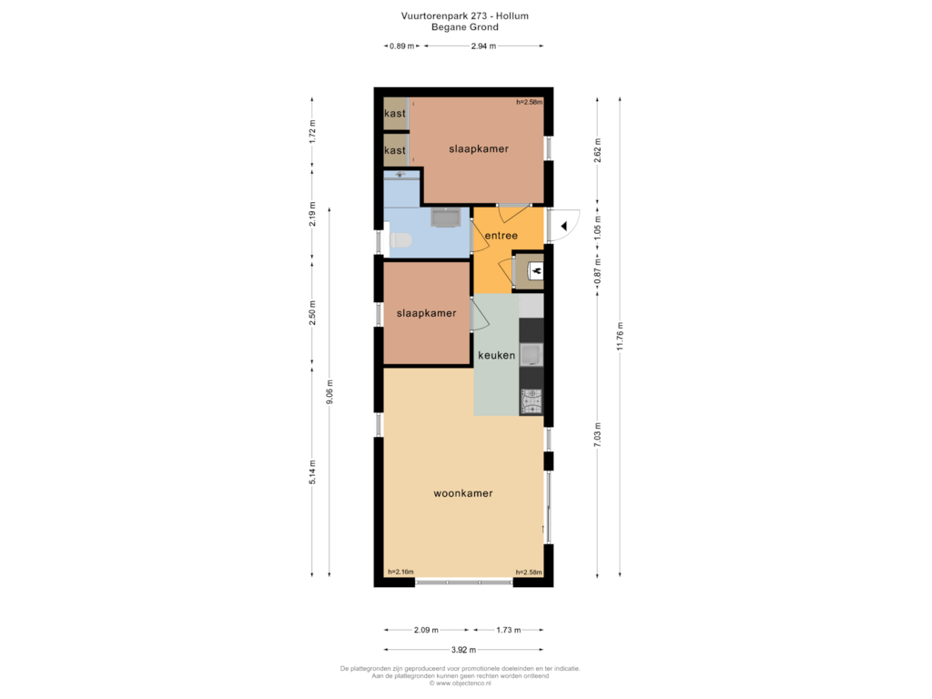 View floorplan of BEGANE GROND of Vuurtorenpark 273