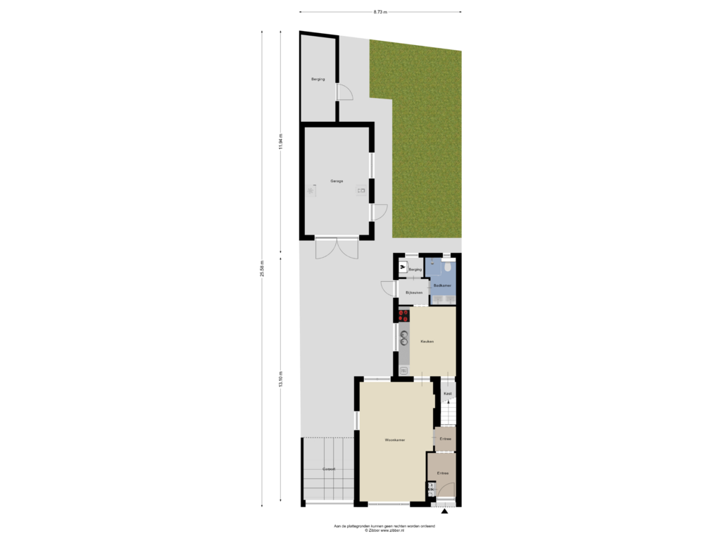 View floorplan of Begane Grond_Tuin of Fabriekstraat 8