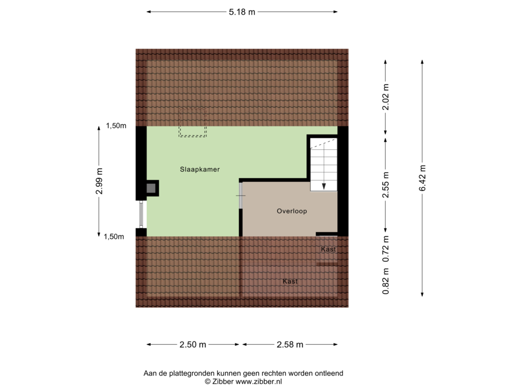 View floorplan of Tweede Verdieping of Fabriekstraat 8