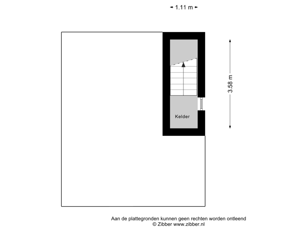 View floorplan of Kelder of Fabriekstraat 8