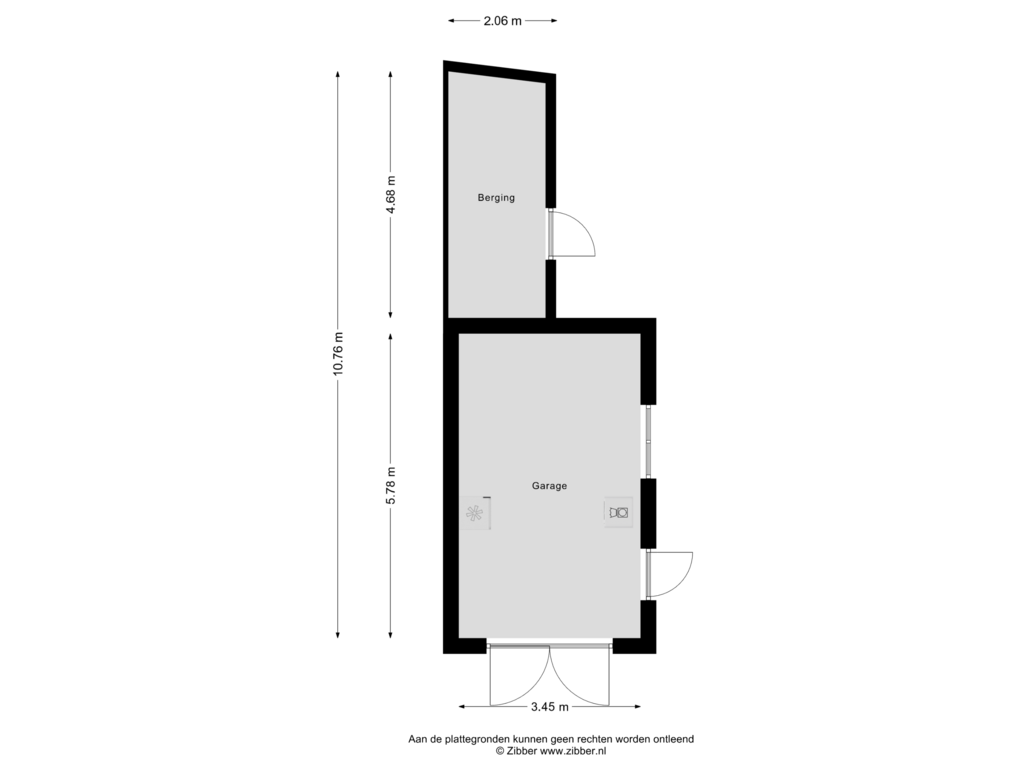 View floorplan of Garage of Fabriekstraat 8