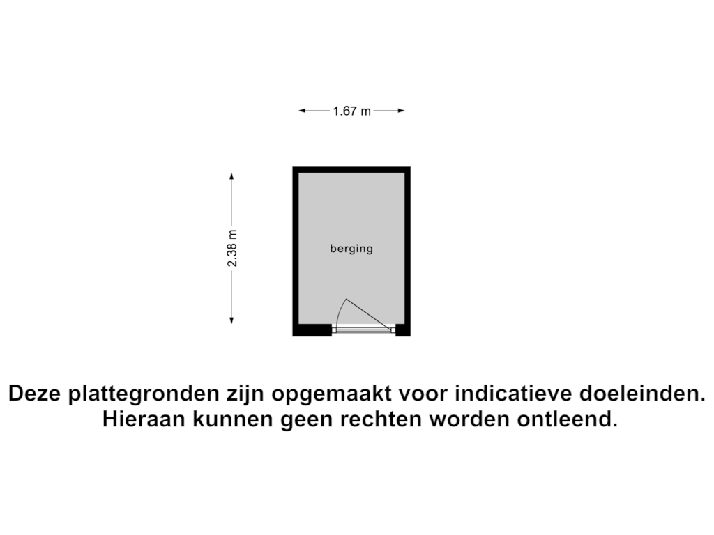 View floorplan of Berging of Jekerstraat 166